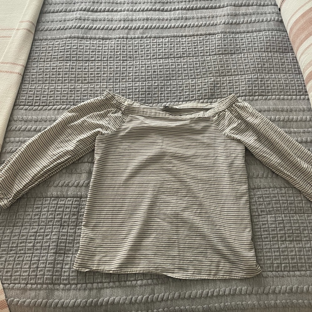 Madewell off the shoulder striped top